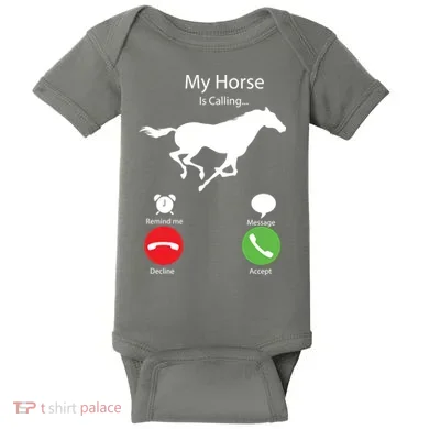 My Horse Is Calling Baby Bodysuit