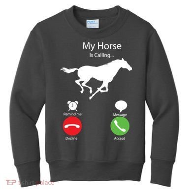 My Horse Is Calling Kids Sweatshirt