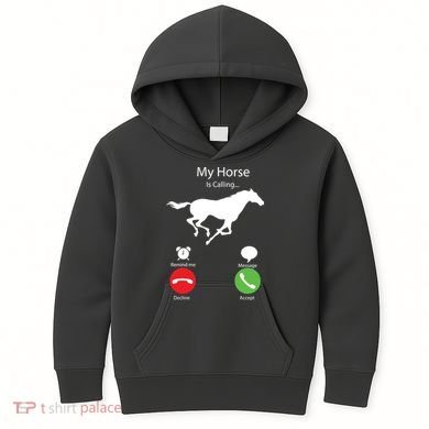 My Horse Is Calling Kids Hoodie