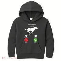 My Horse Is Calling Kids Hoodie thumb 0