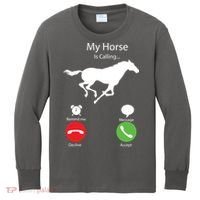 My Horse Is Calling Kids Long Sleeve Shirt thumb 0
