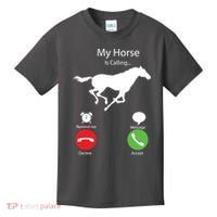 My Horse Is Calling Kids T-Shirt thumb 0