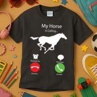 My Horse Is Calling Kids T-Shirt thumb 3