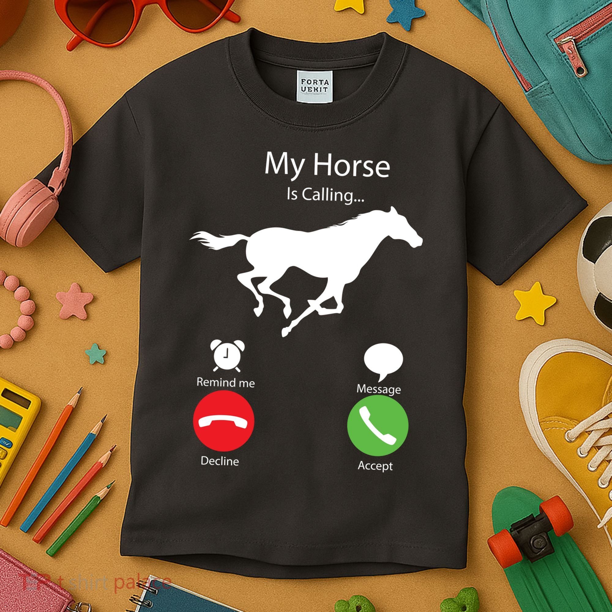 My Horse Is Calling Kids T-Shirt