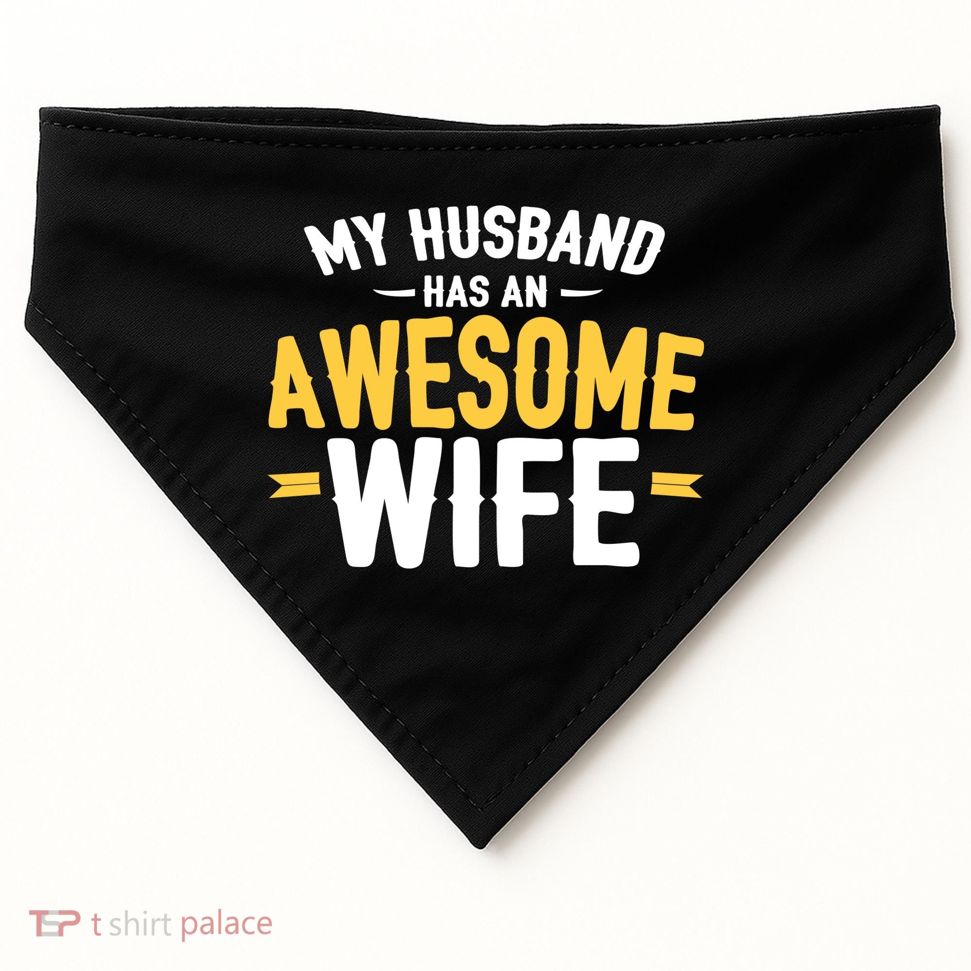 My Husband Has An Awesome Wife USA-Made Doggie Bandana