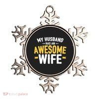 My Husband Has An Awesome Wife Ornament thumb 0