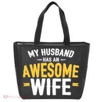 My Husband Has An Awesome Wife Tote Bag thumb 0