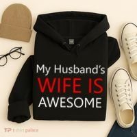 My Husband's Wife Is Awesome Hoodie thumb 4