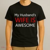 My Husband's Wife Is Awesome T-Shirt thumb 3