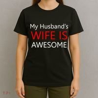 My Husband's Wife Is Awesome T-Shirt thumb 4