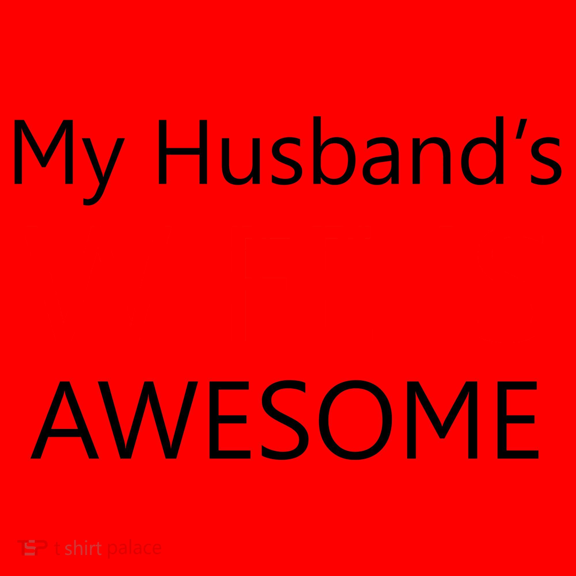 My Husband's Wife Is Awesome Santa Hat