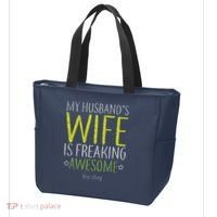 My Husbands Wife Is Freaking Awesome Tote Bag thumb 3