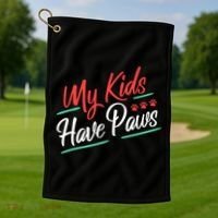 My Kids Have Paws Pet Owner Golf Towel thumb 1