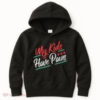 My Kids Have Paws Pet Owner Kids Hoodie thumb 0