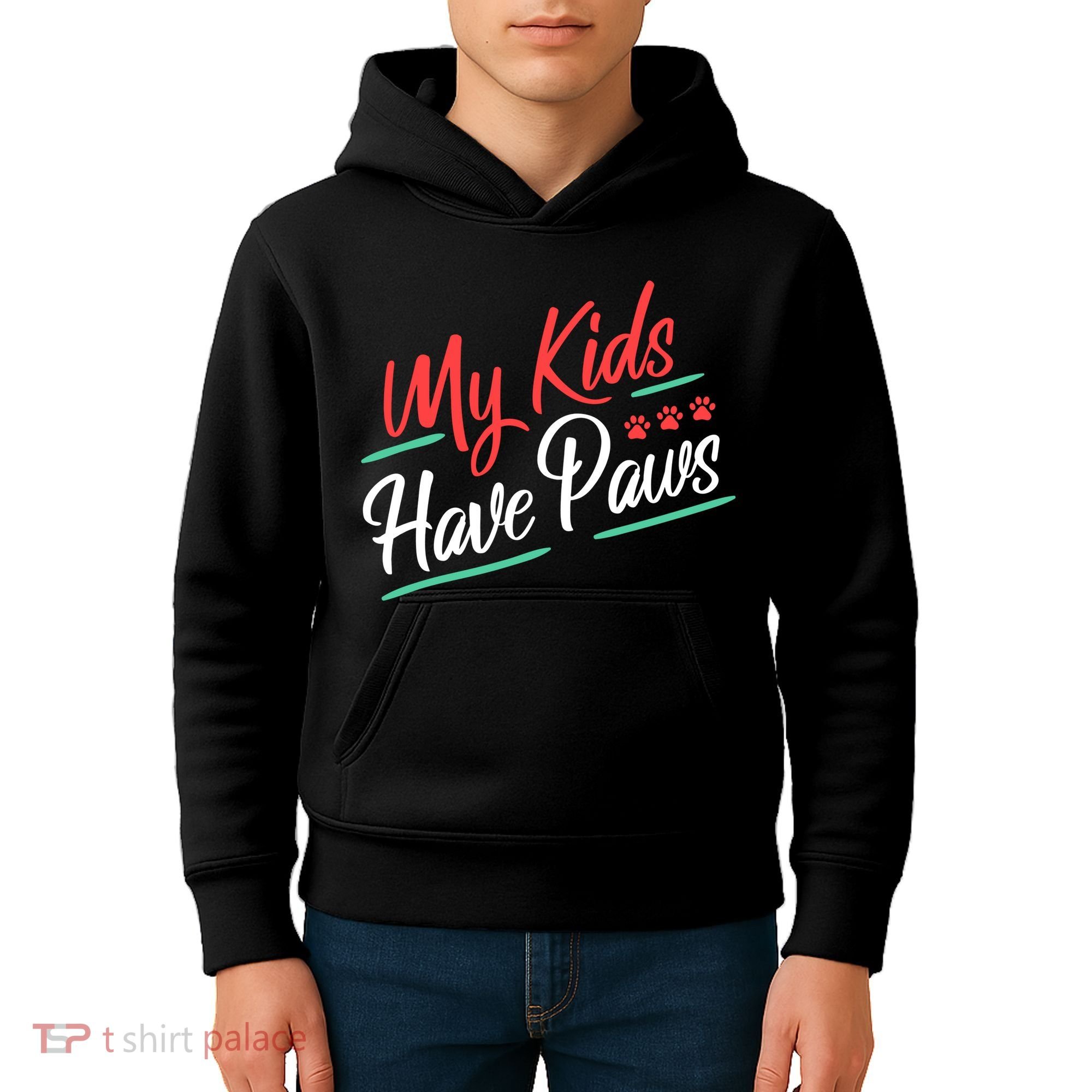 My Kids Have Paws Pet Owner Kids Hoodie