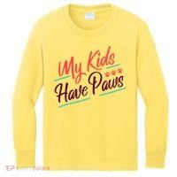 My Kids Have Paws Pet Owner Kids Long Sleeve Shirt thumb 0