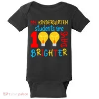 My Kindergarten Student Are 100 Days Brighter Baby Bodysuit thumb 0