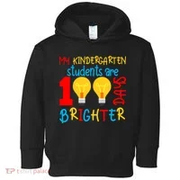My Kindergarten Student Are 100 Days Brighter Toddler Hoodie thumb 0