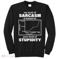 My Level Of Sarcasm Depends On Your Level Of Stupidity Sweatshirt thumb 0