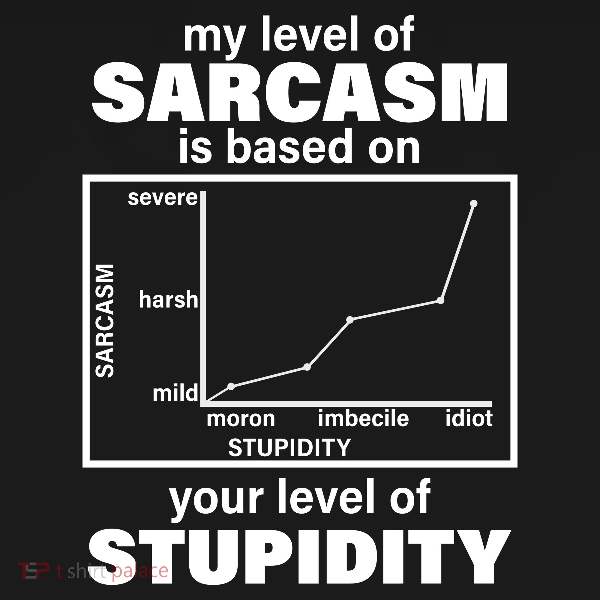 My Level Of Sarcasm Depends On Your Level Of Stupidity T-Shirt