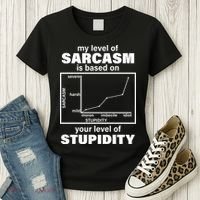 My Level Of Sarcasm Depends On Your Level Of Stupidity Women's T-Shirt thumb 3