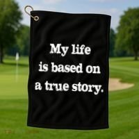 My Life Is Based On A True Story Golf Towel thumb 1