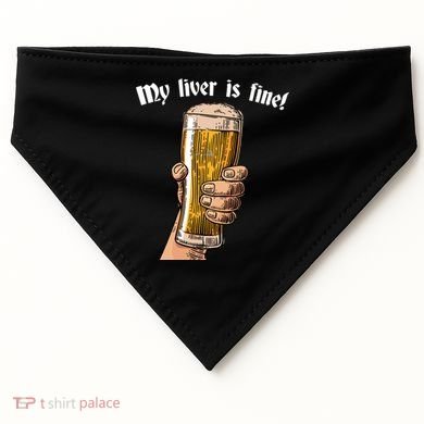 My Liver Is Fine USA-Made Doggie Bandana