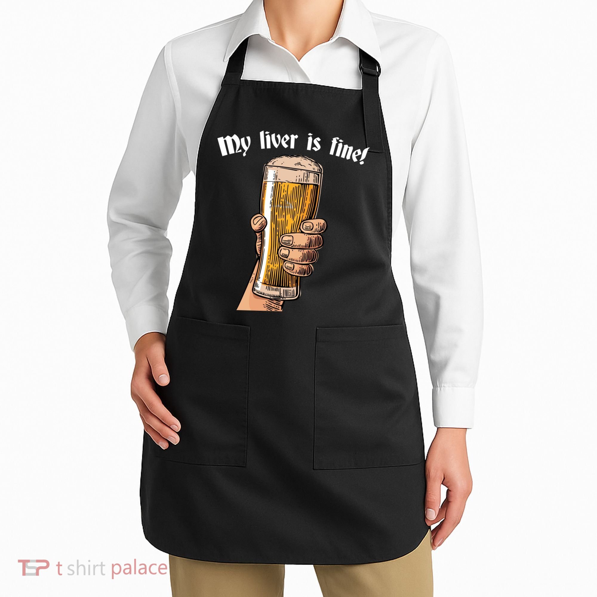 My Liver Is Fine Apron