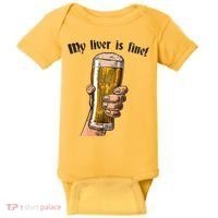 My Liver Is Fine Baby Bodysuit thumb 0