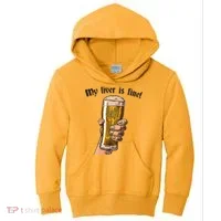 My Liver Is Fine Kids Hoodie thumb 0