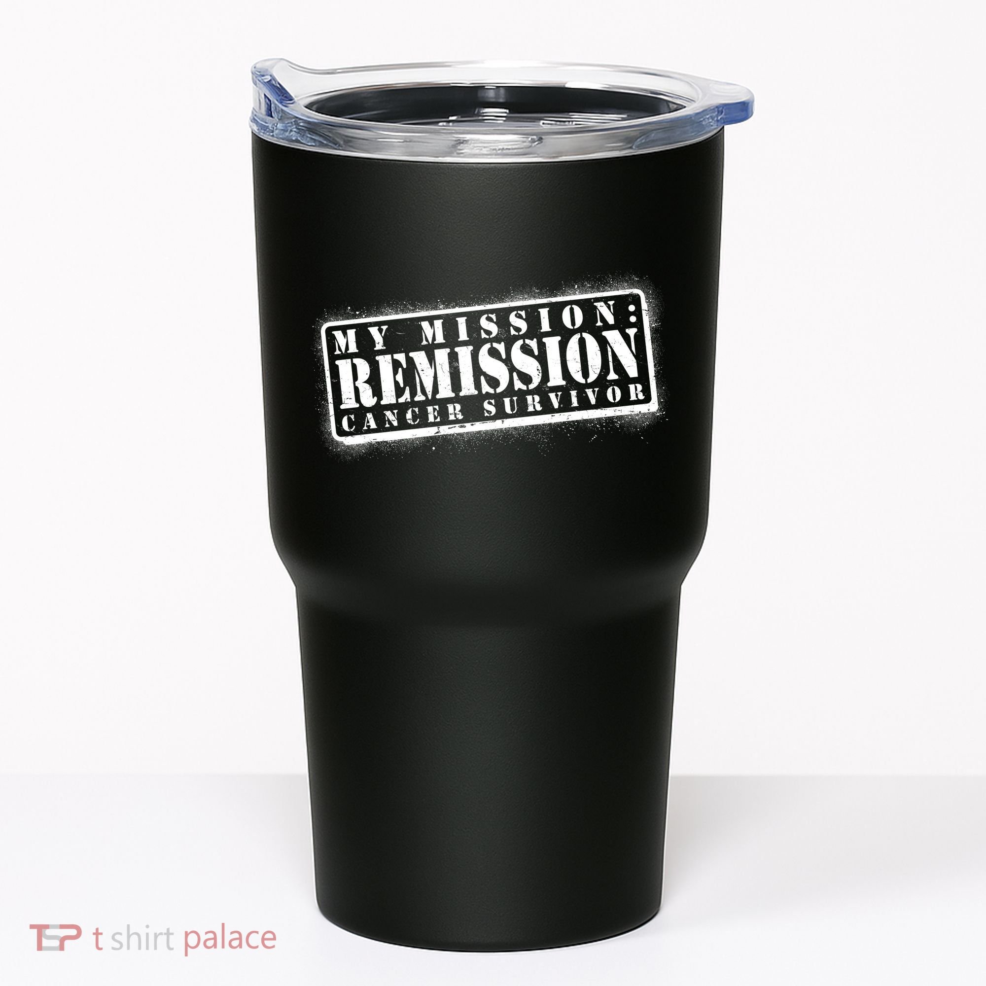 My Mission Remission Cancer Survivor Stamp Tumbler