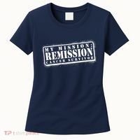 My Mission Remission Cancer Survivor Stamp Women's T-Shirt thumb 0