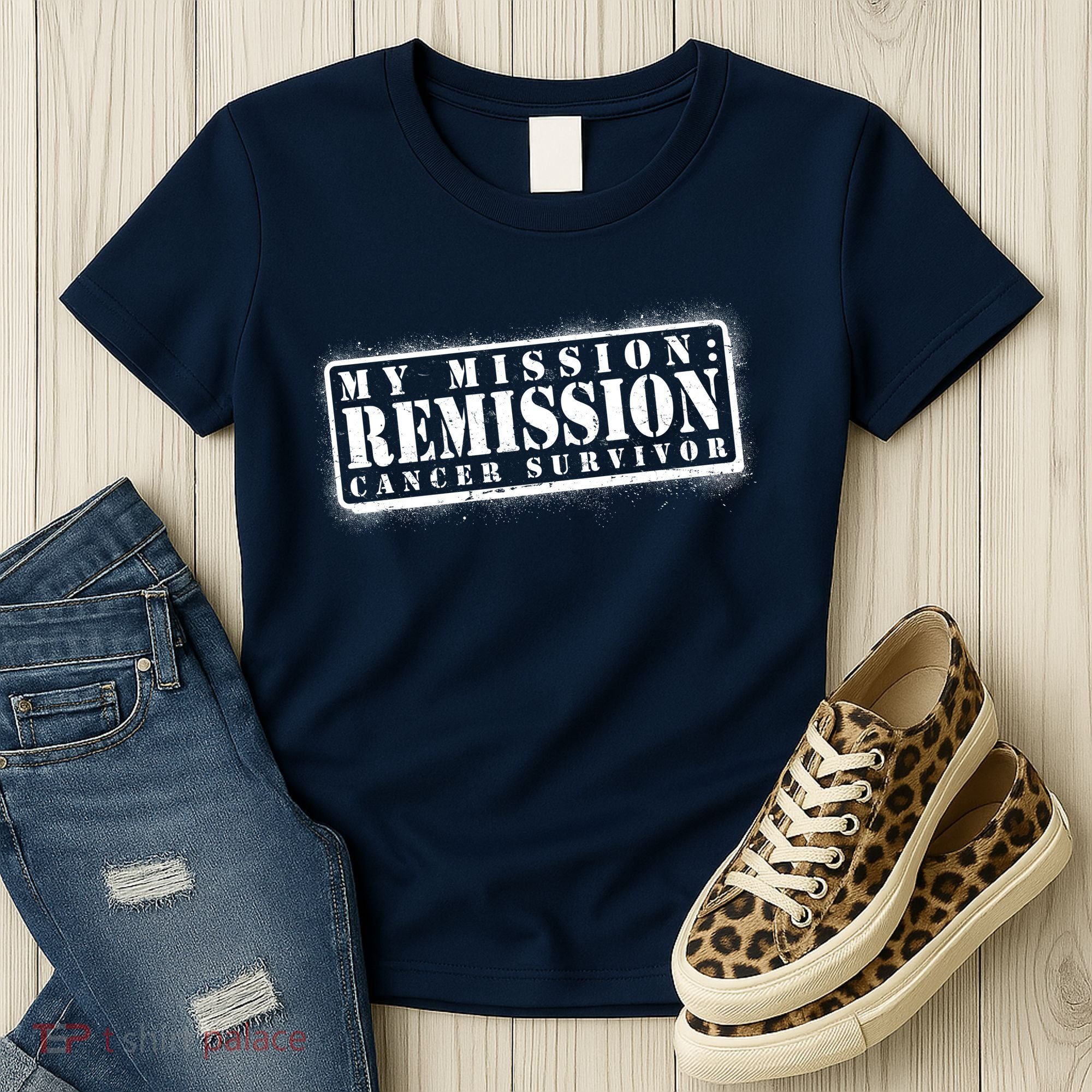 My Mission Remission Cancer Survivor Stamp Women's T-Shirt