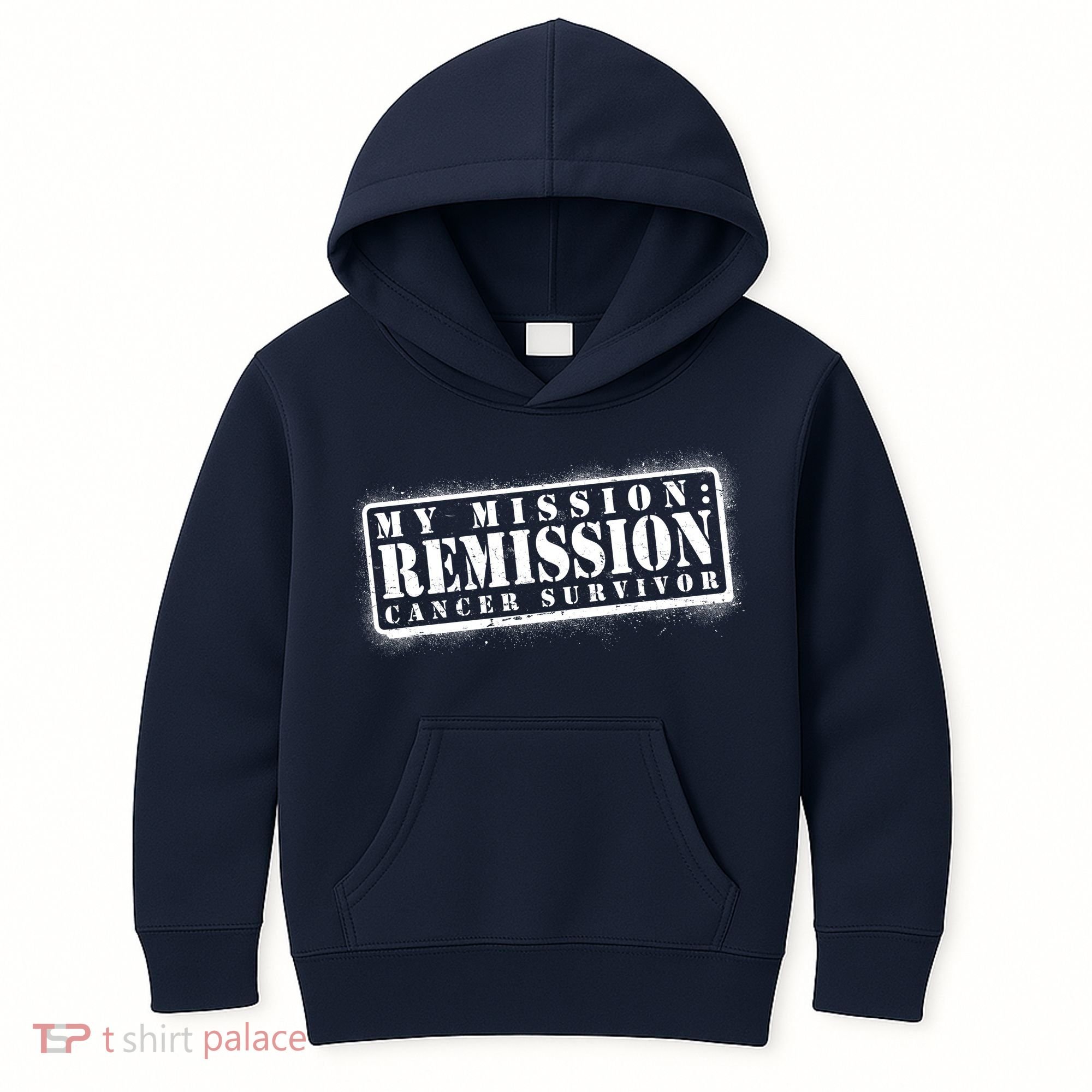 My Mission Remission Cancer Survivor Stamp Kids Hoodie