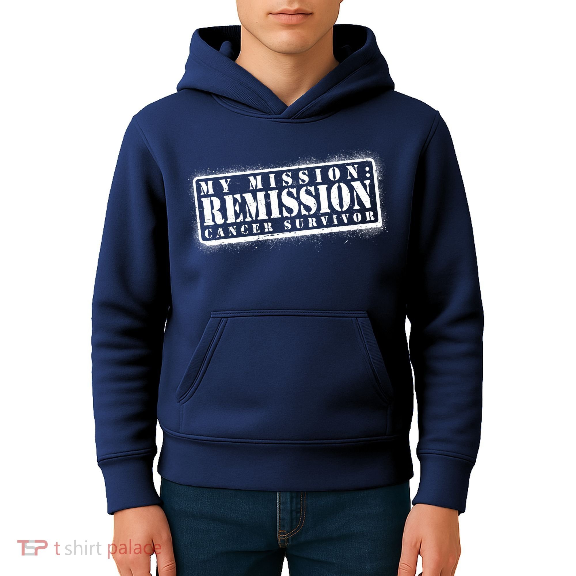 My Mission Remission Cancer Survivor Stamp Kids Hoodie