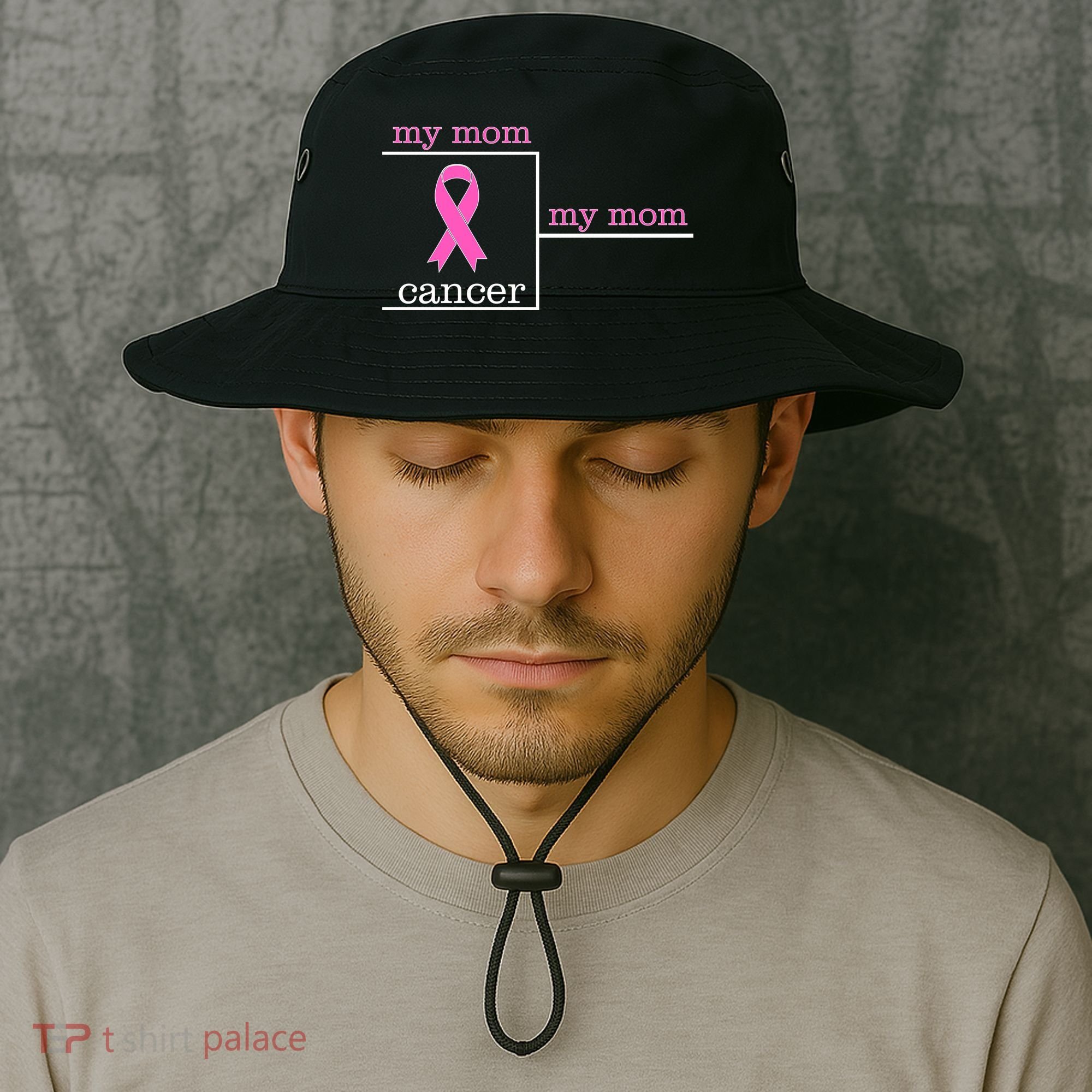 My Mom Cancer Bracket Bucket Hat