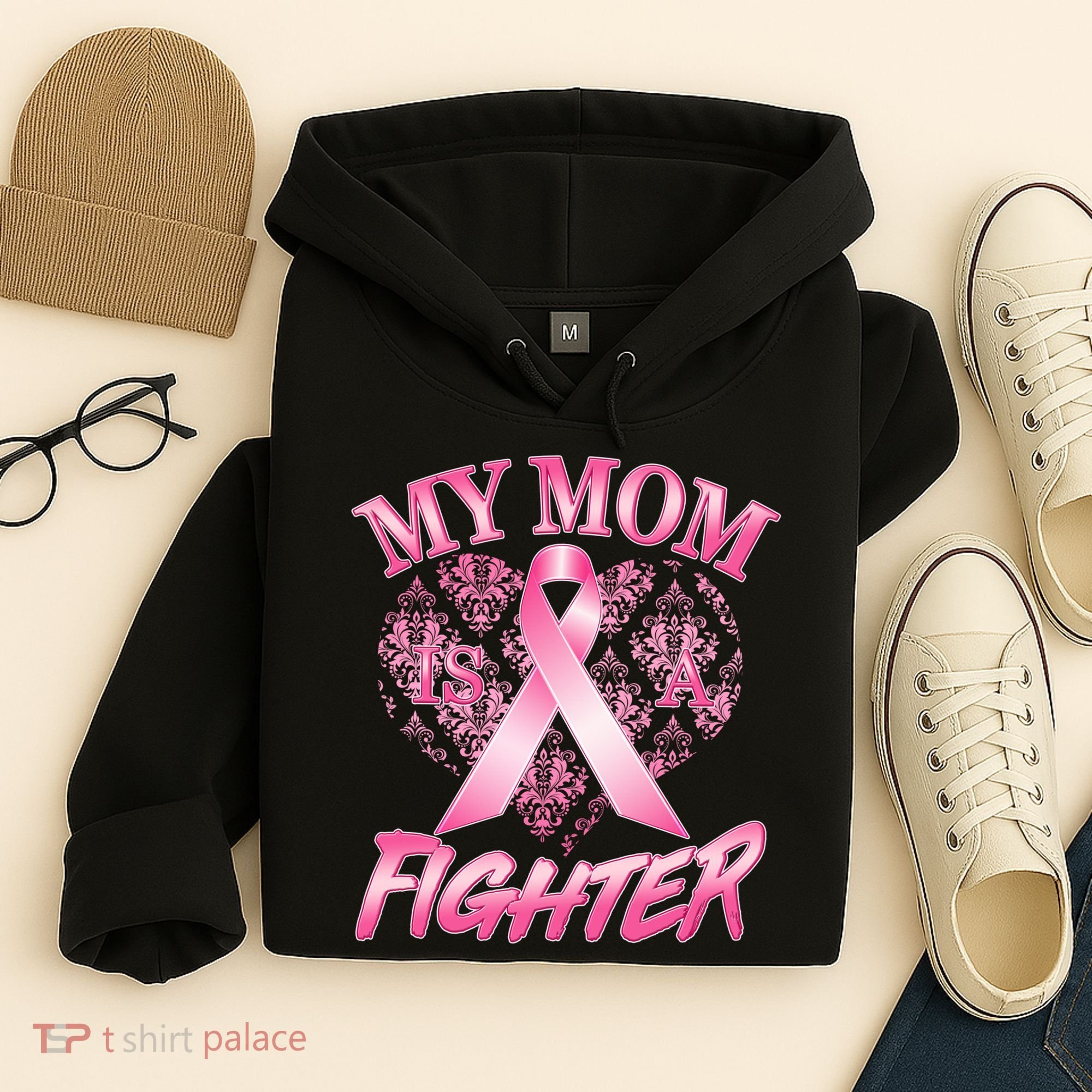 My Mom Is A Fighter Breast Cancer Awareness Hoodie