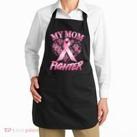 My Mom Is A Fighter Breast Cancer Awareness Apron thumb 2