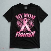 My Mom Is A Fighter Breast Cancer Awareness T-Shirt thumb 5