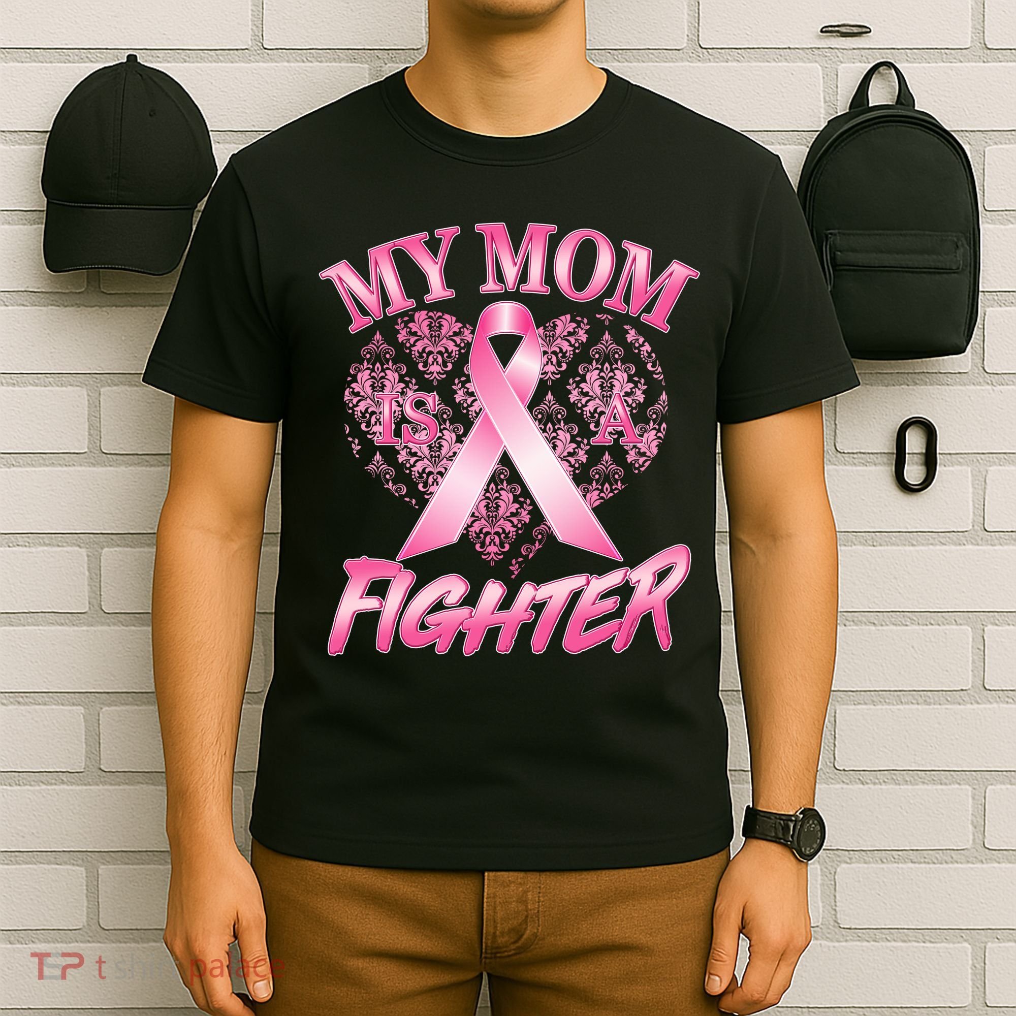 My Mom Is A Fighter Breast Cancer Awareness T-Shirt