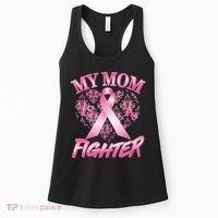 My Mom Is A Fighter Breast Cancer Awareness Women's Tank Top thumb 0