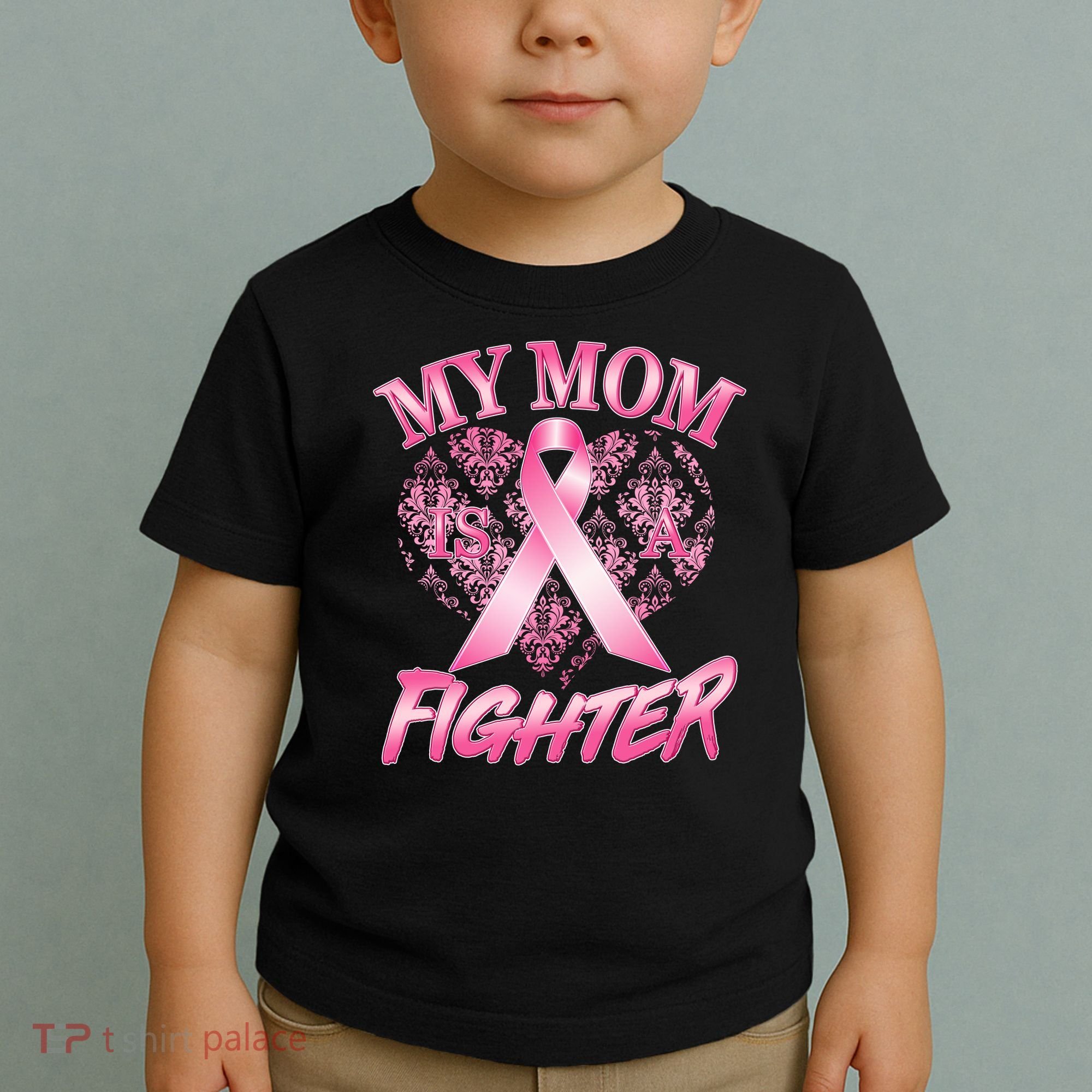My Mom Is A Fighter Breast Cancer Awareness Toddler T-Shirt