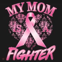 My Mom Is A Fighter Breast Cancer Awareness Women's T-Shirt thumb 6