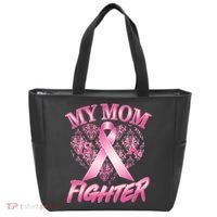 My Mom Is A Fighter Breast Cancer Awareness Tote Bag thumb 0