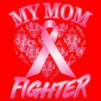 My Mom Is A Fighter Breast Cancer Awareness Santa Hat thumb 1