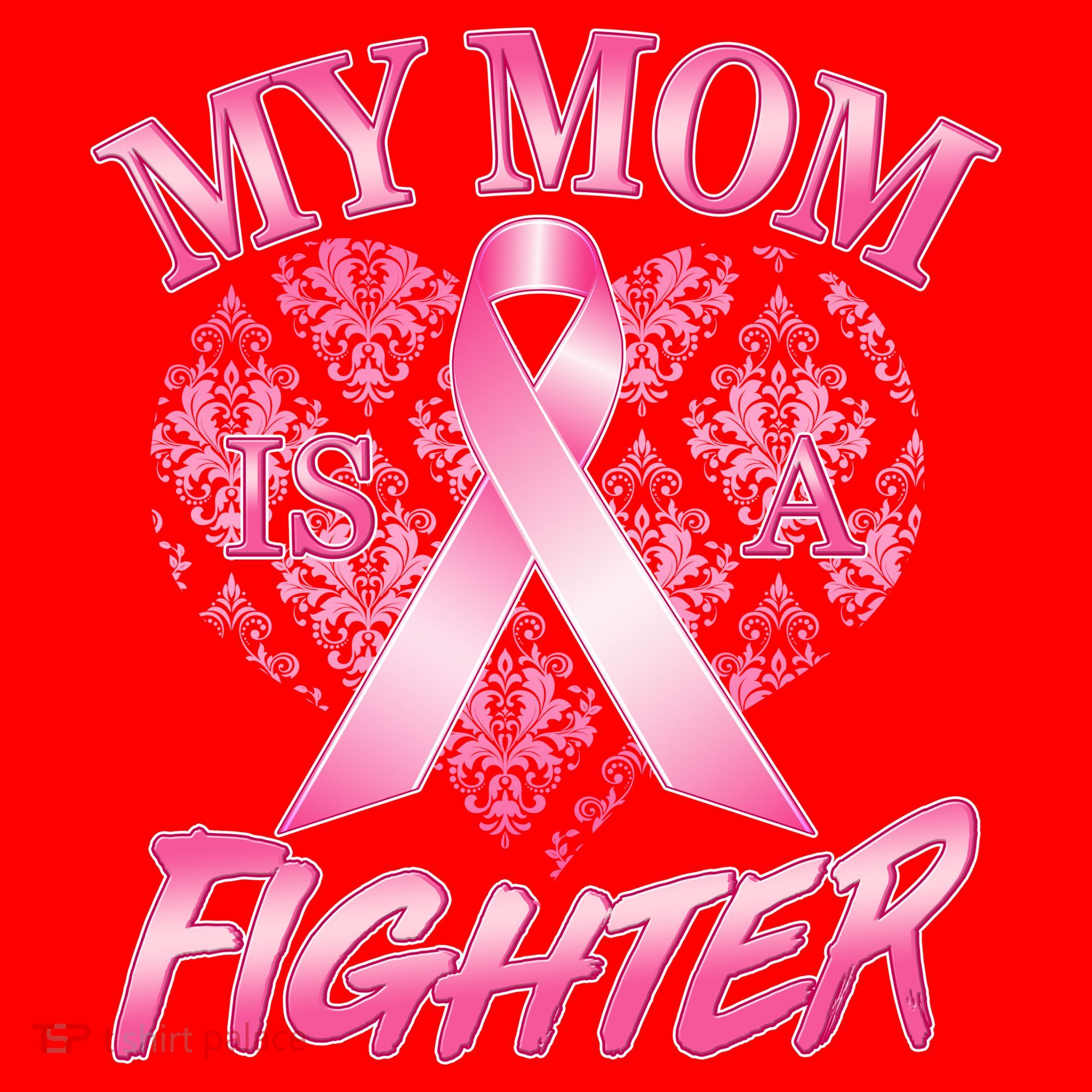 My Mom Is A Fighter Breast Cancer Awareness Santa Hat