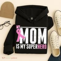 My Mom Is My Superhero Breast Cancer Hoodie thumb 4