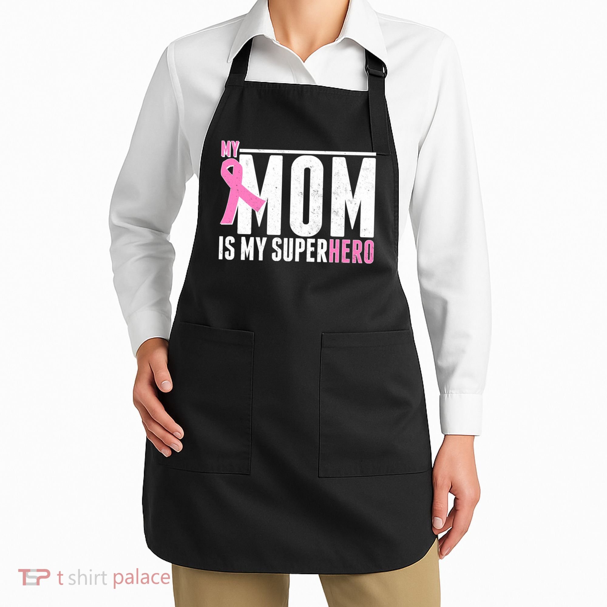 My Mom Is My Superhero Breast Cancer Apron