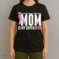 My Mom Is My Superhero Breast Cancer T-Shirt thumb 4