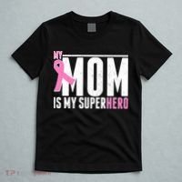 My Mom Is My Superhero Breast Cancer T-Shirt thumb 5